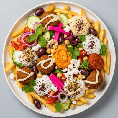 Falafel Loaded Fries 